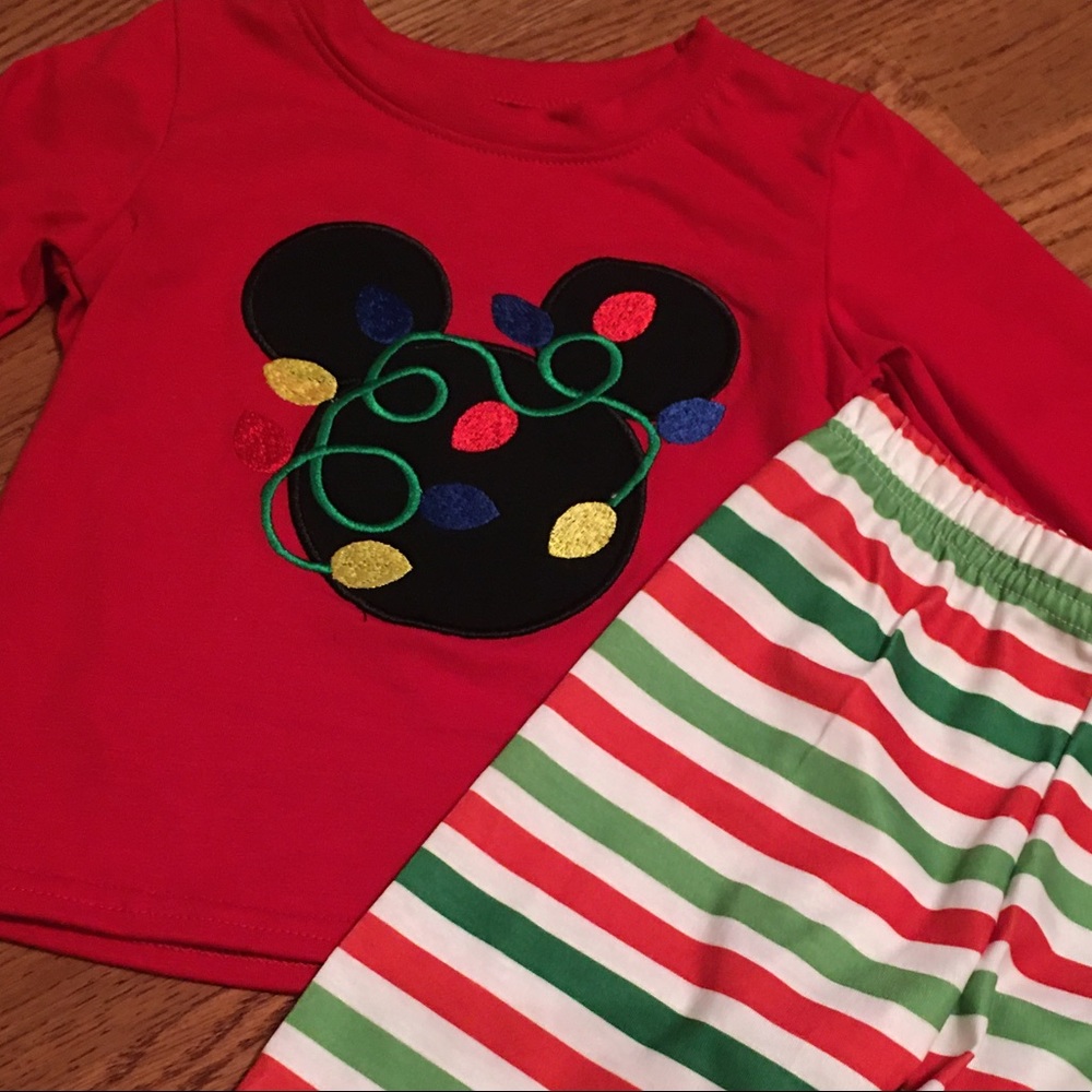 🎄Christmas PJ’s 🆕🐭Boy Red Mickey Outfit🐭